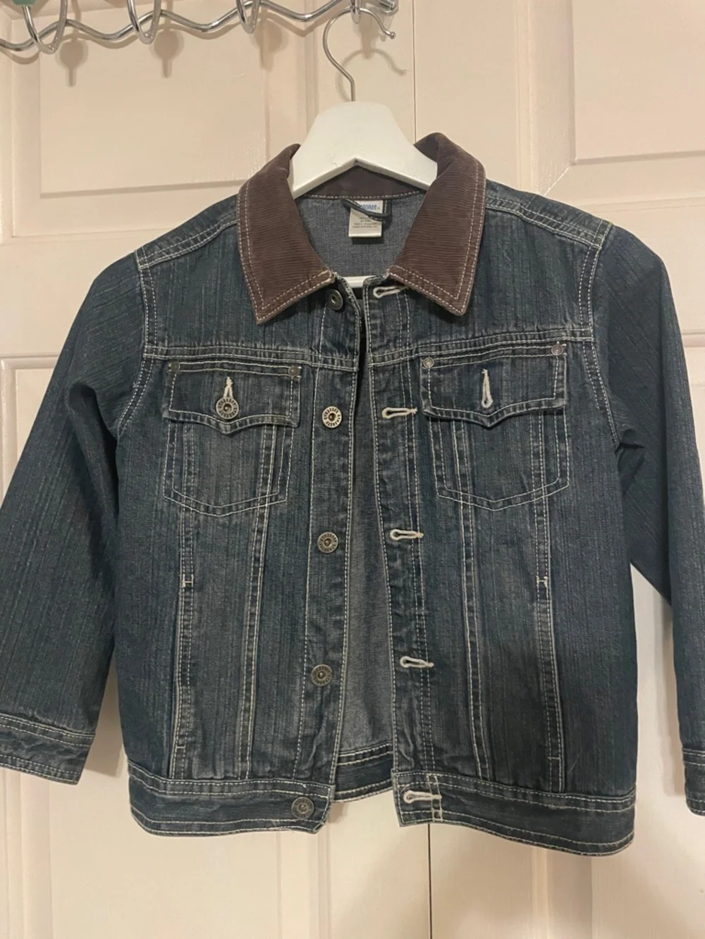 Gymboree Blue Denim Jacket with Brown Corduroy Collar